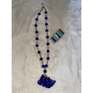 Jcrew tassel necklace and matching bracelet